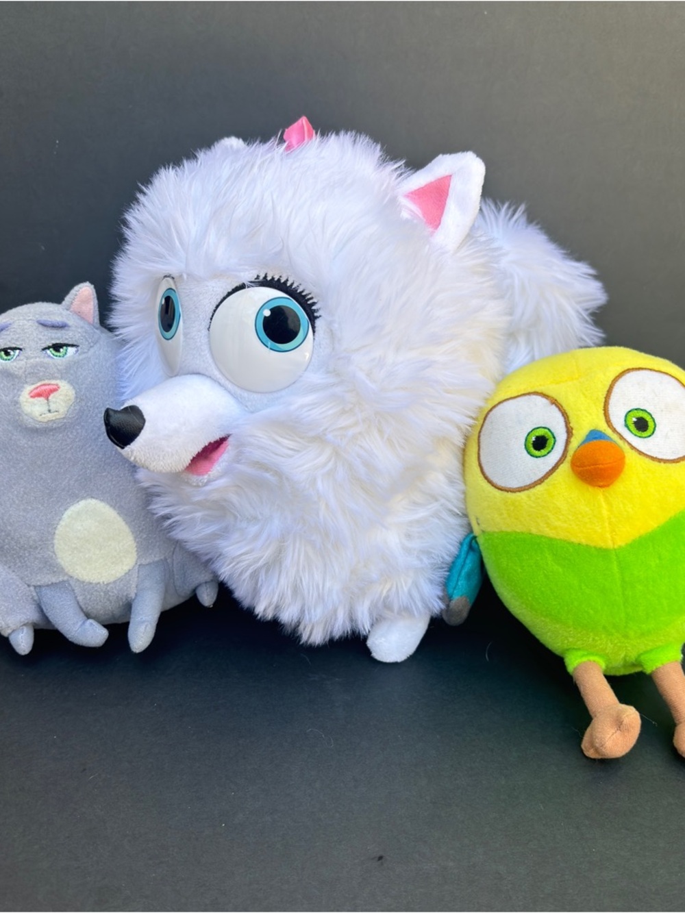 Secret Life of Pets TALKING GIDGET White Pomeranian Dig, SWEETPEA Bird & CHLOE